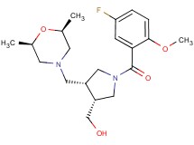 [(3R*,4R*)-4-{[(2R*,6S*)-2,6-dimethylmorpholin-4-yl]methyl}-1-(5-fluoro-2-methoxybenzoyl)pyrrolidin-3-yl]methanol