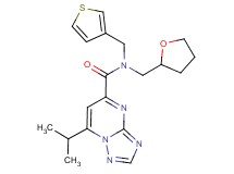 7-isopropyl-N-(tetrahydrofuran-2-ylmethyl)-N-(3-thienylmethyl)[1,2,4]triazolo[1,5-a]pyrimidine-5-carboxamide