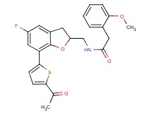 N-{[7-(5-acetyl-2-thienyl)-5-fluoro-2,3-dihydro-1-benzofuran-2-yl]methyl}-2-(2-methoxyphenyl)acetamide