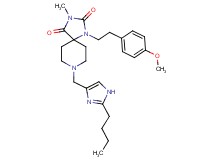 8-[(2-butyl-1H-imidazol-4-yl)methyl]-1-[2-(4-methoxyphenyl)ethyl]-3-methyl-1,3,8-triazaspiro[4.5]decane-2,4-dione