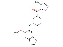 {1-[(6-methoxy-2,3-dihydro-1H-inden-5-yl)methyl]-3-piperidinyl}(1-methyl-1H-imidazol-2-yl)methanone