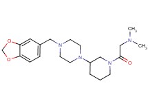 (2-{3-[4-(1,3-benzodioxol-5-ylmethyl)-1-piperazinyl]-1-piperidinyl}-2-oxoethyl)dimethylamine
