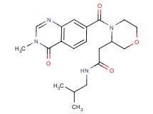 N-isobutyl-2-{4-[(3-methyl-4-oxo-3,4-dihydro-7-quinazolinyl)carbonyl]-3-morpholinyl}acetamide