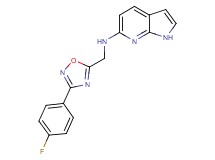 N-{[3-(4-fluorophenyl)-1,2,4-oxadiazol-5-yl]methyl}-1H-pyrrolo[2,3-b]pyridin-6-amine