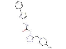 2-{5-[(4-methyl-1-piperidinyl)methyl]-1H-tetrazol-1-yl}-N-[(2-phenyl-1,3-thiazol-4-yl)methyl]acetamide
