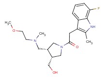 ((3R*,4R*)-1-[(7-fluoro-2-methyl-1H-indol-3-yl)acetyl]-4-{[(2-methoxyethyl)(methyl)amino]methyl}pyrrolidin-3-yl)methanol