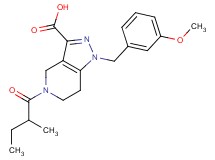 1-(3-methoxybenzyl)-5-(2-methylbutanoyl)-4,5,6,7-tetrahydro-1H-pyrazolo[4,3-c]pyridine-3-carboxylic acid