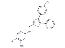 5-methyl-N~2~-{[4-(4-methylphenyl)-5-pyridin-2-yl-1H-imidazol-2-yl]methyl}pyrimidine-2,4-diamine