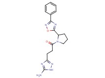 3-{3-oxo-3-[2-(3-phenyl-1,2,4-oxadiazol-5-yl)-1-pyrrolidinyl]propyl}-1H-1,2,4-triazol-5-amine