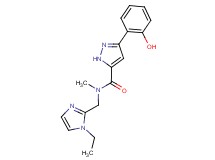 N-[(1-ethyl-1H-imidazol-2-yl)methyl]-3-(2-hydroxyphenyl)-N-methyl-1H-pyrazole-5-carboxamide