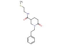 N-[2-(methylthio)ethyl]-6-oxo-1-(2-phenylethyl)-3-piperidinecarboxamide