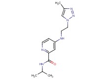 N-isopropyl-4-{[2-(4-methyl-1H-1,2,3-triazol-1-yl)ethyl]amino}-2-pyridinecarboxamide