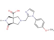 (3aR*,6aS*)-5-{[1-(4-methoxyphenyl)-1H-imidazol-2-yl]methyl}-1-oxohexahydropyrrolo[3,4-c]pyrrole-3a(1H)-carboxylic acid