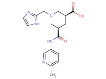 (3S*,5R*)-1-(1H-imidazol-2-ylmethyl)-5-{[(6-methyl-3-pyridinyl)amino]carbonyl}-3-piperidinecarboxylic acid