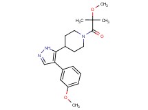 1-(2-methoxy-2-methylpropanoyl)-4-[4-(3-methoxyphenyl)-1H-pyrazol-5-yl]piperidine