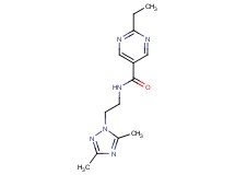 N-[2-(3,5-dimethyl-1H-1,2,4-triazol-1-yl)ethyl]-2-ethyl-5-pyrimidinecarboxamide