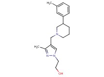 2-(3-methyl-4-{[3-(3-methylphenyl)piperidin-1-yl]methyl}-1H-pyrazol-1-yl)ethanol