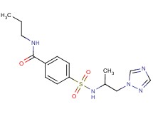 4-({[1-methyl-2-(1H-1,2,4-triazol-1-yl)ethyl]amino}sulfonyl)-N-propylbenzamide