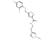 5-[(2-chloro-4-fluorophenoxy)methyl]-N-[2-(1-methyl-1H-pyrazol-4-yl)ethyl]-3-isoxazolecarboxamide