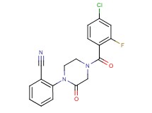 2-[4-(4-chloro-2-fluorobenzoyl)-2-oxo-1-piperazinyl]benzonitrile