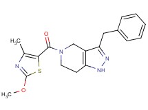 3-benzyl-5-[(2-methoxy-4-methyl-1,3-thiazol-5-yl)carbonyl]-4,5,6,7-tetrahydro-1H-pyrazolo[4,3-c]pyridine