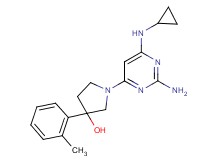 1-[2-amino-6-(cyclopropylamino)pyrimidin-4-yl]-3-(2-methylphenyl)pyrrolidin-3-ol