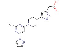 (5-{1-[2-methyl-6-(1H-pyrazol-1-yl)pyrimidin-4-yl]piperidin-4-yl}-1H-pyrazol-3-yl)acetic acid