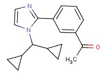 1-{3-[1-(dicyclopropylmethyl)-1H-imidazol-2-yl]phenyl}ethanone