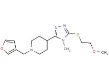 1-(3-furylmethyl)-4-{5-[(2-methoxyethyl)thio]-4-methyl-4H-1,2,4-triazol-3-yl}piperidine