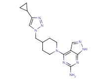 4-{4-[(4-cyclopropyl-1H-1,2,3-triazol-1-yl)methyl]piperidin-1-yl}-1H-pyrazolo[3,4-d]pyrimidin-6-amine