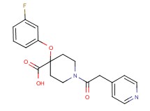 4-(3-fluorophenoxy)-1-(pyridin-4-ylacetyl)piperidine-4-carboxylic acid