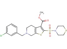 methyl 6-(3-chlorobenzyl)-2-(4-thiomorpholinylsulfonyl)-4,5,6,7-tetrahydrothieno[2,3-c]pyridine-3-carboxylate