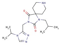 1-isobutyl-3-[(4-isopropyl-4H-1,2,4-triazol-3-yl)methyl]-1,3,8-triazaspiro[4.5]decane-2,4-dione hydrochloride