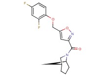 (1R*,5S*)-6-({5-[(2,4-difluorophenoxy)methyl]-3-isoxazolyl}carbonyl)-6-azabicyclo[3.2.1]octane