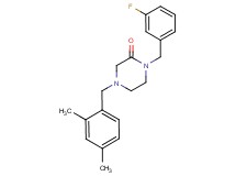 4-(2,4-dimethylbenzyl)-1-(3-fluorobenzyl)-2-piperazinone