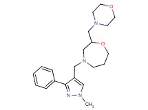 4-[(1-methyl-3-phenyl-1H-pyrazol-4-yl)methyl]-2-(morpholin-4-ylmethyl)-1,4-oxazepane