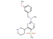 N-(3-methoxybenzyl)-N-methyl-5-(methylsulfonyl)-4-piperidin-3-ylpyrimidin-2-amine