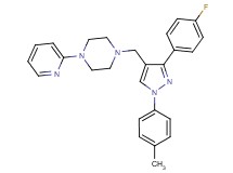 1-{[3-(4-fluorophenyl)-1-(4-methylphenyl)-1H-pyrazol-4-yl]methyl}-4-(2-pyridinyl)piperazine