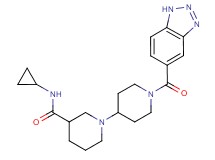 1'-(1H-1,2,3-benzotriazol-5-ylcarbonyl)-N-cyclopropyl-1,4'-bipiperidine-3-carboxamide
