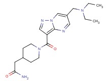 2-[1-({6-[(diethylamino)methyl]pyrazolo[1,5-a]pyrimidin-3-yl}carbonyl)piperidin-4-yl]acetamide