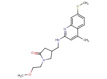 1-(2-methoxyethyl)-4-({[4-methyl-7-(methylthio)quinolin-2-yl]amino}methyl)pyrrolidin-2-one