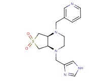 (4aS*,7aR*)-1-(1H-imidazol-4-ylmethyl)-4-(3-pyridinylmethyl)octahydrothieno[3,4-b]pyrazine 6,6-dioxide