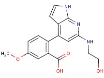 2-{6-[(2-hydroxyethyl)amino]-1H-pyrrolo[2,3-b]pyridin-4-yl}-5-methoxybenzoic acid