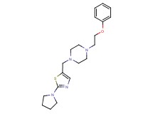 1-(2-phenoxyethyl)-4-{[2-(1-pyrrolidinyl)-1,3-thiazol-5-yl]methyl}piperazine