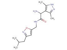 2-amino-2-(3,5-dimethyl-1H-pyrazol-4-yl)-N-[(3-isobutylisoxazol-5-yl)methyl]acetamide