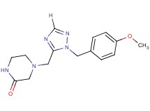 4-{[1-(4-methoxybenzyl)-1H-1,2,4-triazol-5-yl]methyl}piperazin-2-one