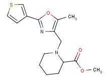 methyl 1-{[5-methyl-2-(3-thienyl)-1,3-oxazol-4-yl]methyl}-2-piperidinecarboxylate