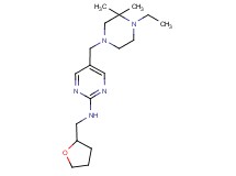 5-[(4-ethyl-3,3-dimethylpiperazin-1-yl)methyl]-N-(tetrahydrofuran-2-ylmethyl)pyrimidin-2-amine