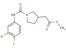 methyl (1-{[(3-chloro-4-fluorophenyl)amino]carbonyl}pyrrolidin-3-yl)acetate