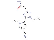 2-[5-(4-cyano-1-methyl-1H-pyrrol-2-yl)-1-ethyl-1H-1,2,4-triazol-3-yl]acetamide